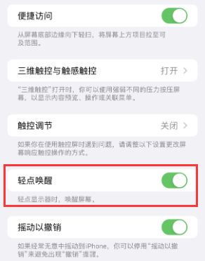 永仁苹果授权维修站分享iPhone轻点无法唤醒怎么办 