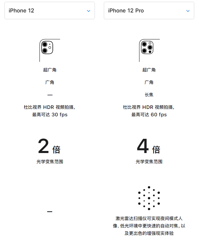 永仁苹果手机维修分享苹果 iPhone 12 与 iPhone 12 Pro 选哪款 